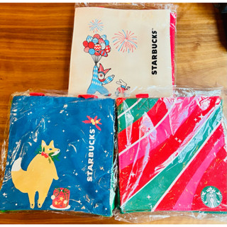 Starbucks Holiday Canvas bag 23*23*10cm ของใหม่ในซอง