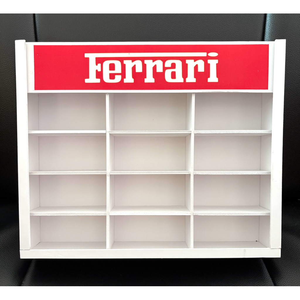 ชั้นวางโชว์โมเดลรถของเล่น Ferrari | ขนาด 12 ช่อง สเกล 1:64 |‼️สินค้าเป็นงานทำมือ สินค้าไม่เนี๊ยบไม่เป๊ะ‼️
