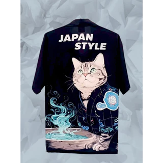 เสื้อเชิ้ตฮาวายไหมอิตาลี Men in Black สุดเท่ห์