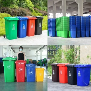 ถังขยะ กรุงเทพมหานคร ถังขยะ (ล้อ) ถังพลาสติก สีเขียว ดำ น้ำเงิน แดง เหลือง คุณภาพดี ทนทาน สวยงาม ถังขยะขนาดใหญ่