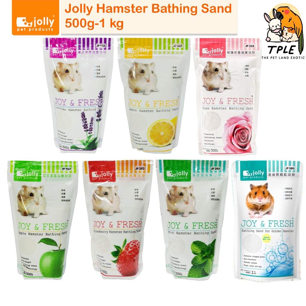 Jolly (จอลลี่) Joy & Fresh Bathing Sand For Hamster&Golden Hamster ทรายอาบน้ำแฮมสเตอร์ไจแอนท์ ขนาด 500g-1kg