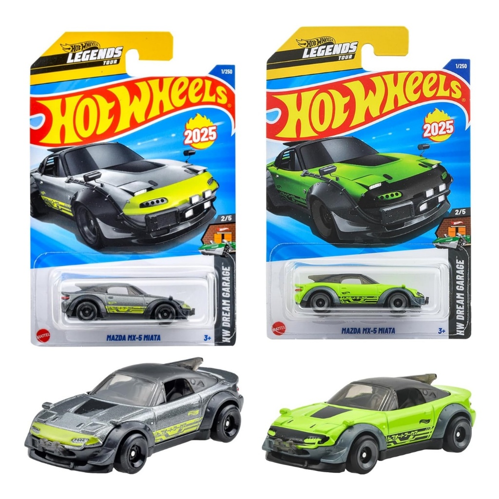 Hot Wheels 2025 Mazda MX-5 Miata Legends Tour โมเดลรถเหล็ก รถของเล่น ของสะสม ลิขสิทธิ์แท้ (เลือกสีได้)