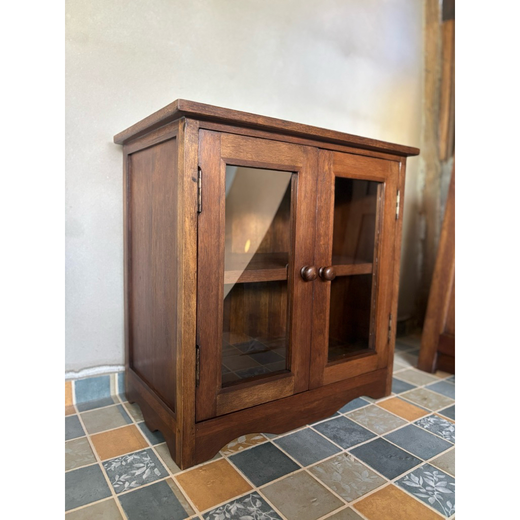 ตู้ไม้เนื้อแข็ง ตู้ไม้ใส่ของ ขนาด 35x60x60 cm.