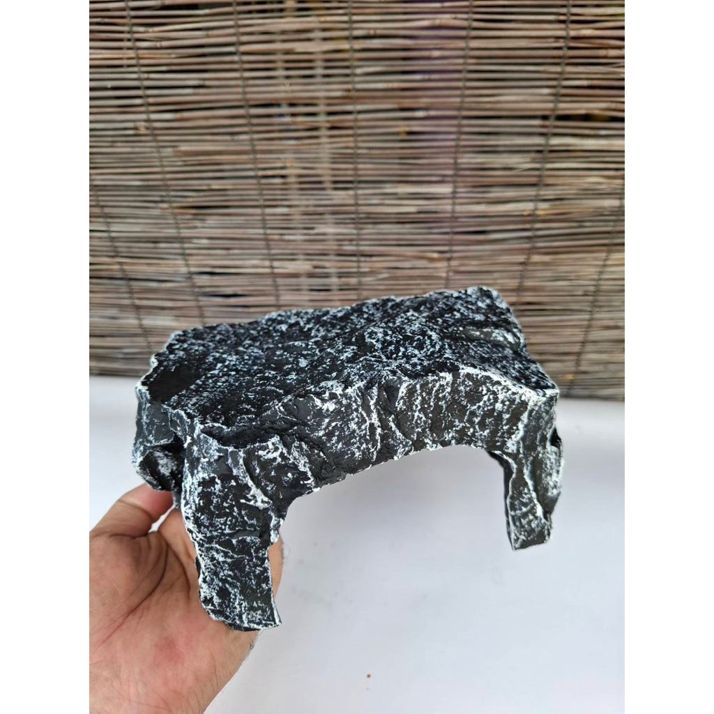 ถ้ำซ่อนตัวงานไฟเบอร์เรซิ่น(16*20*10.5cm)ตกแต่งตู้ปลาตู้สัตว์เลื้อยคลานตุ๊กแก,กิ้งก่ากบงู​​ตะขาบ​แมงมุม