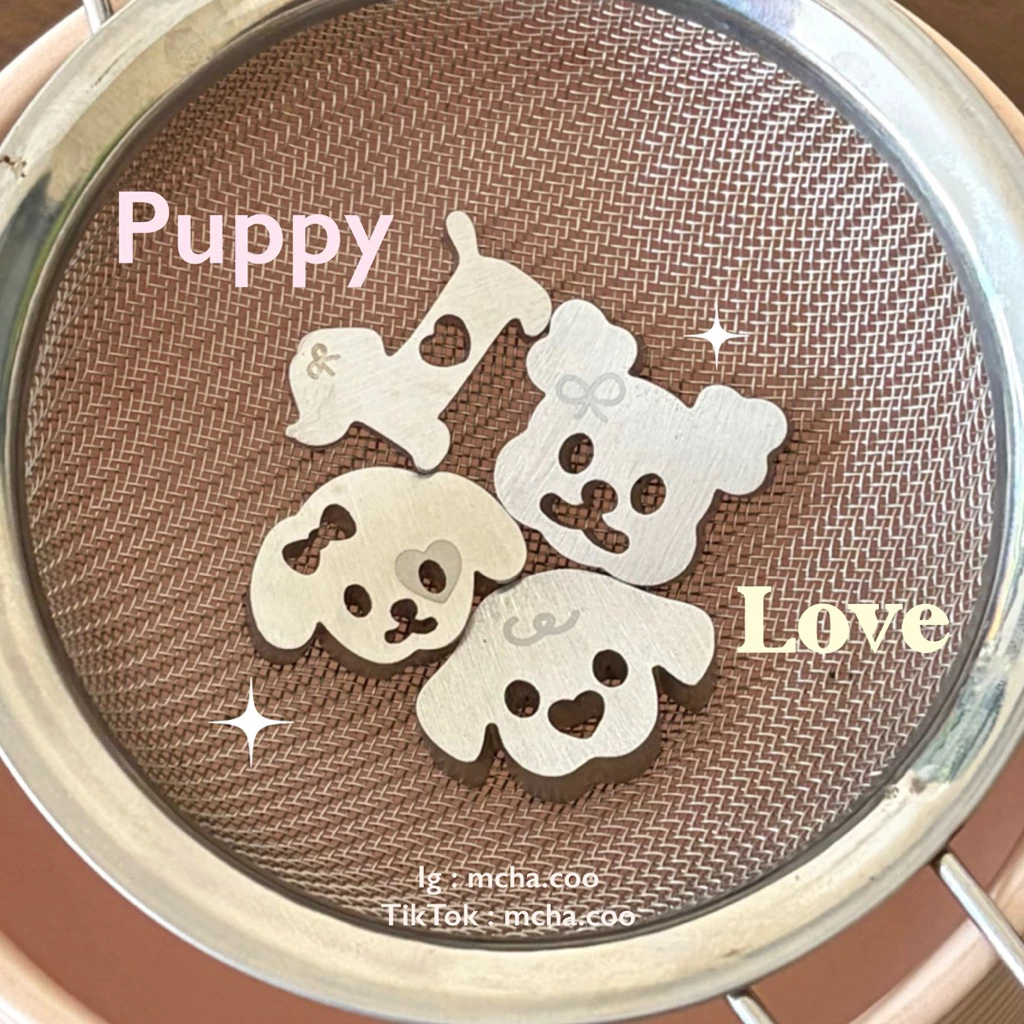 (พร้อมส่ง,ราคา/1ชิ้น)ลูกร่อนมัทฉะ Puppy Love Collection (sizeใหญ่ Food grade)พร้อมกล่องเก็บทุกออเดอร์ (เลเซอร์1ด้าน)