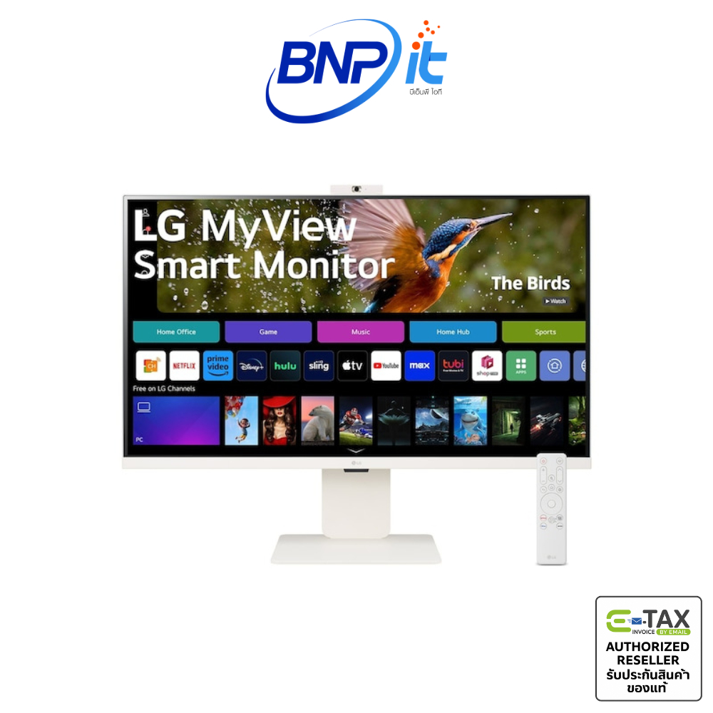 จอมอนิเตอร์ LG 32SR85U-W 32" 4K UHD Smart Monitor webOS USB-C 90W HDR10 with Webcam