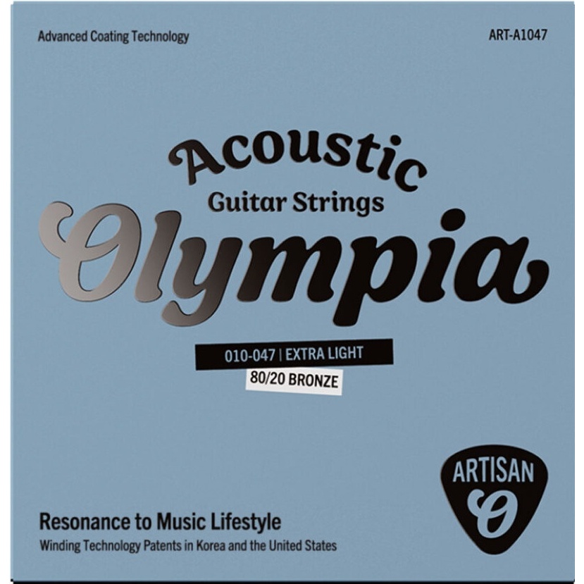 Olympia สายกีต้าร์โปร่ง เคลือบกันสนิม Olympia ART-A1047