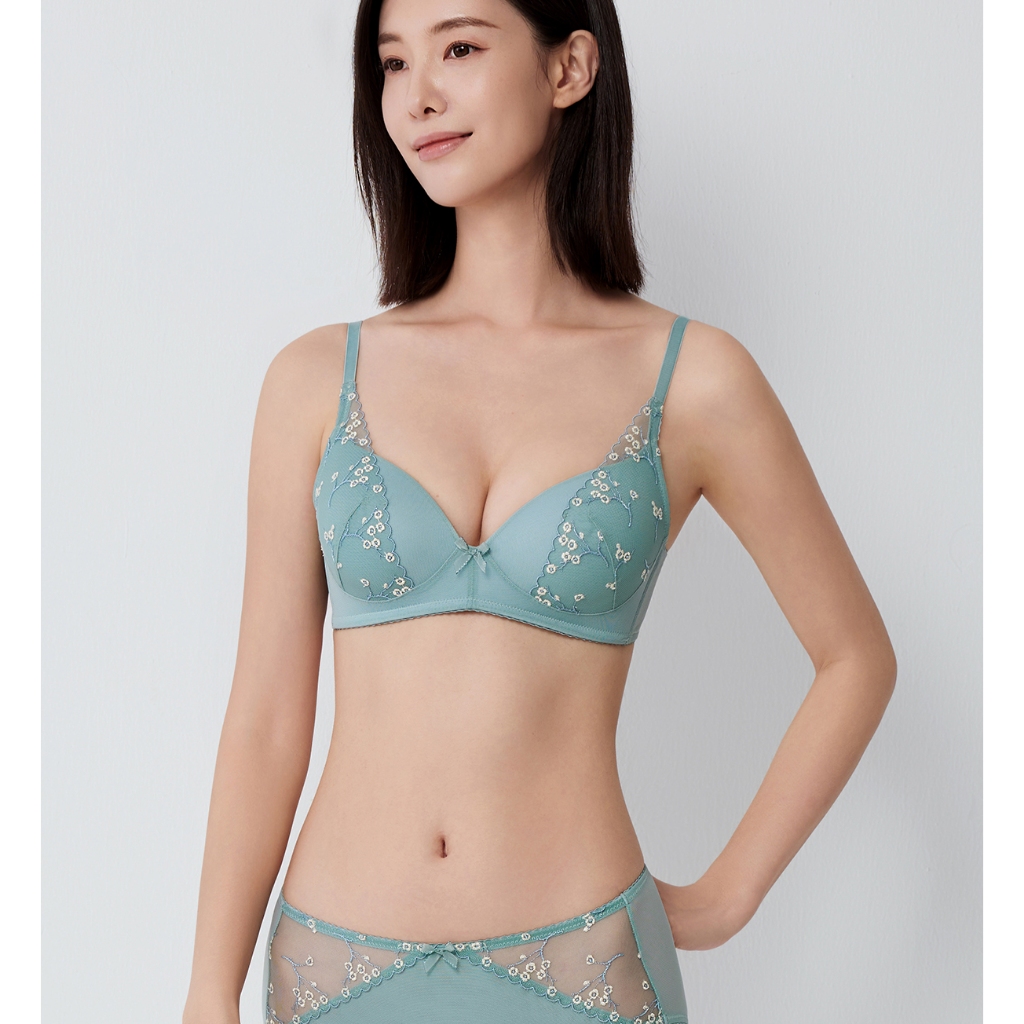 Triumph เสื้อชั้นในไม่มีโครง รุ่น Bloom Delight HU DV รหัส 10227767 สีเขียว 7329 — صورة 3