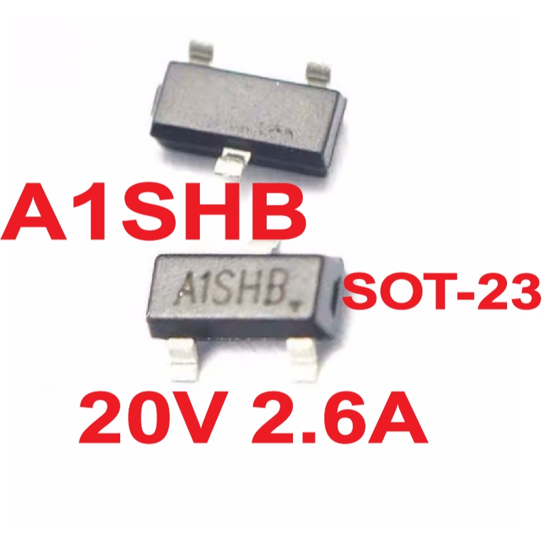 A1SHB  Mosfet SMD P-Channel 20V 2.6A SOT-23