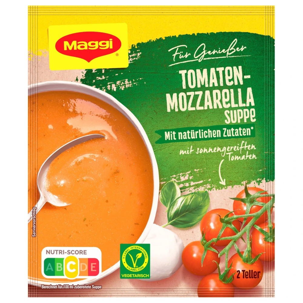BBF 09/26 Maggi - Tomato mozzarella soup 59g ซุปมะเขือเทศผสมชีสมอสซาเรลล่า รสชาติกลมกล่อม หอมมะเขือเทศสุกและชีสนุ่มละมุน