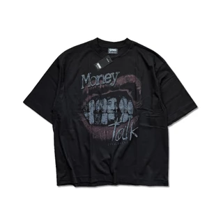 STND06 Boxy T-Shirt “Money Talk” เสื้อยืดครอปวินเทจ