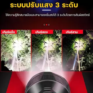 EYESPRO ไฟฉาย LED สว่างมาก ไฟฉายกลางแจ้ง ไฟฉายพกพา ไฟฉายแรงสูง พร้อมไฟ 3 โหมด ซูมได้ กันน้ํา สําหรับกลางแจ้ง