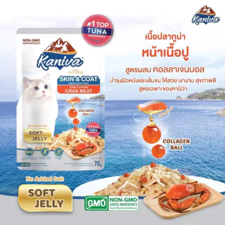 Kaniva Skin&Coat คานิว่า อาหารแมวเปียก สูตรบำรุงขนและผิวหนัง 70g*12ซอง