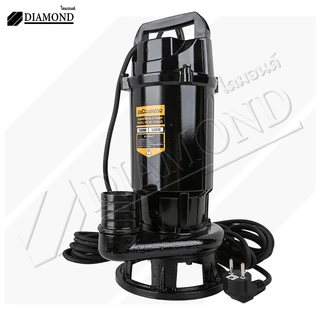 Diamond ปั๊มน้ำดูดโคลน ไดโว่ดูดโคลน 2 นิ้ว ปั้มแช่ดูดโคลน 1500W สายไฟ 10 เมตร ปั๊มแช่ไฟฟ้า มอเตอร์ทองแดงแท้100%