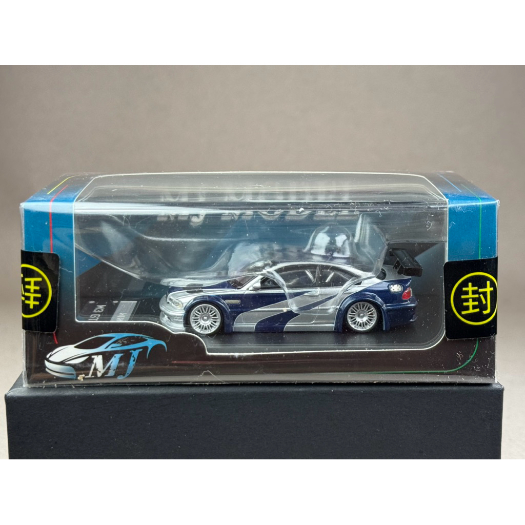 🔹BMW M3 E46 GTR เปิดฝากระโปรงได้ Scale 1:64 ยี่ห้อ MJ Model