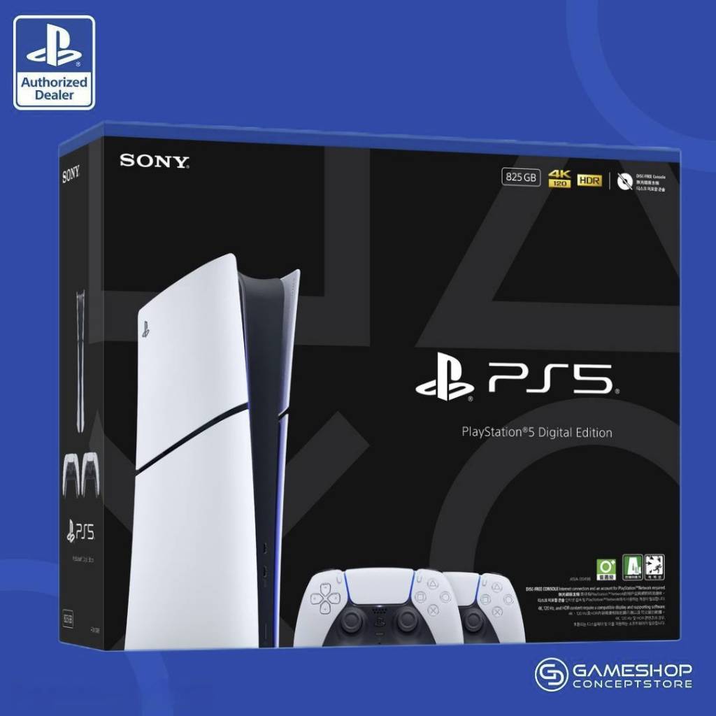 [ไม่มีช่องใส่แผ่น ส่งด่วน] PlayStation : PS5 Slim Console Digital Edition x2 DualSense CFI-2118B01 ประกันศูนย์ Sony ไทย