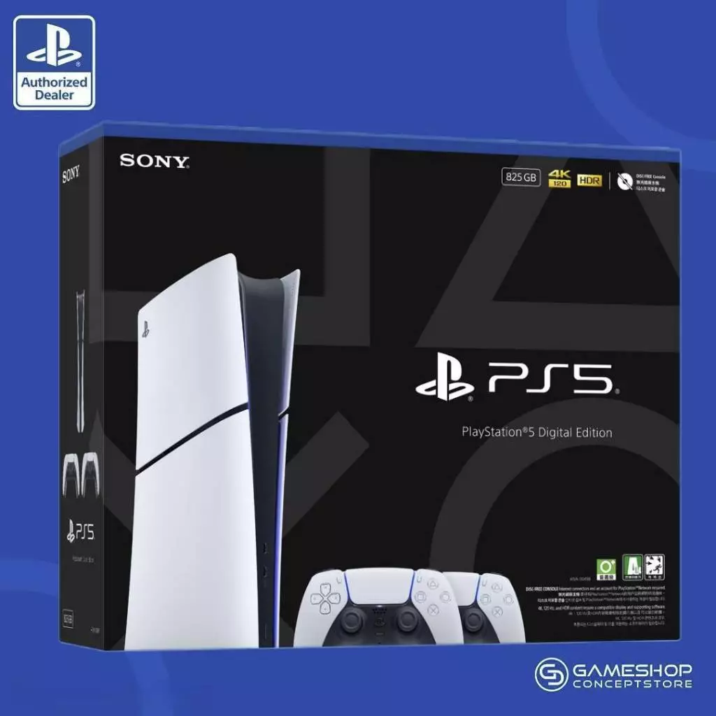 [ไม่มีช่องใส่แผ่น ส่งด่วน] PlayStation : PS5 Slim Console Digital Edition x2 DualSense CFI-2118B01 ประกันศูนย์ Sony ไทย