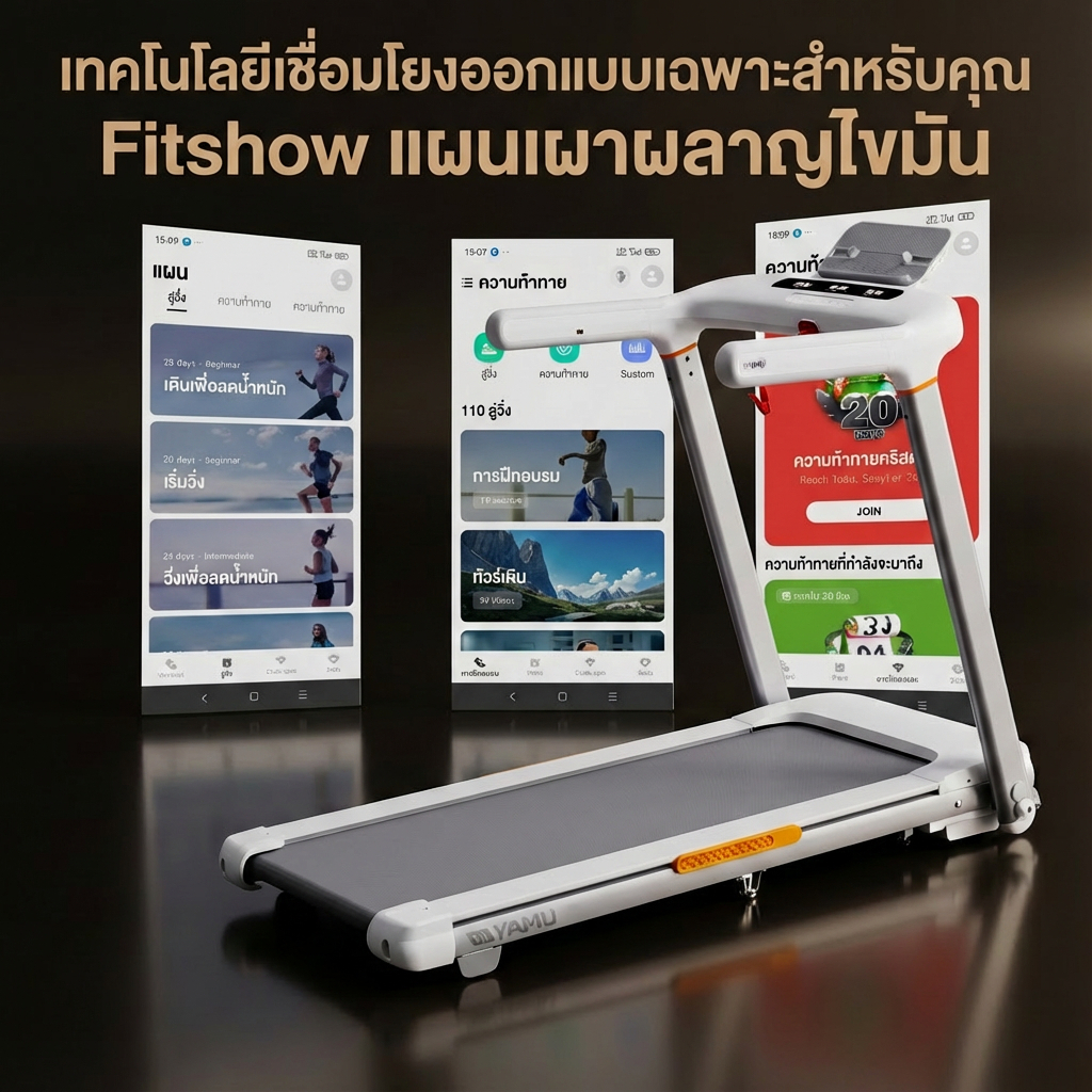 ลู่วิ่งไฟฟ้า U2 ลู่วิ่ง พับได้ มอเตอร์ 5.2HP ปรับความชันไฟฟ้า 20 ระดับ วัดอัตราหัวใจแบบพัลส์ที่มือจับ รูปที่ 3