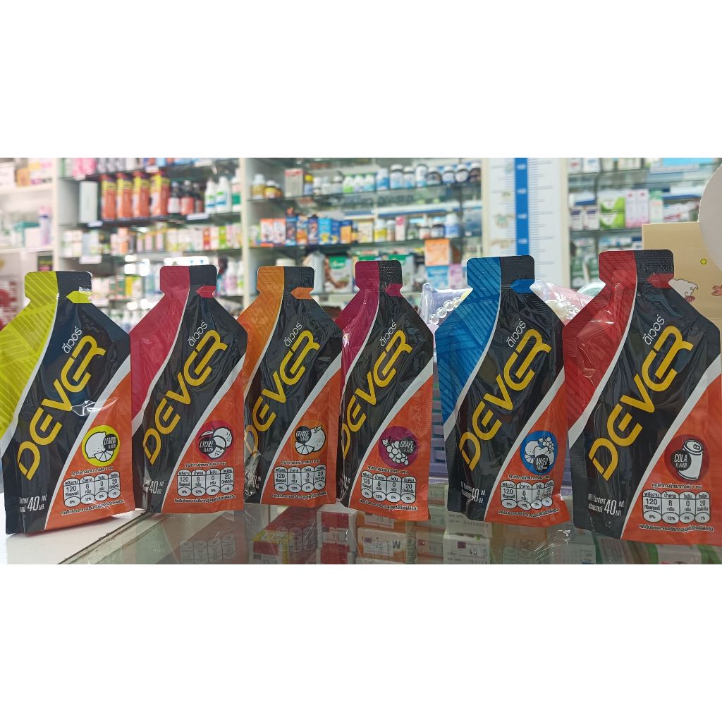 DEVER Energy gel 40 ml เจลพลังงานสำหรับนักกีฬา รูปแบบไซรัป ชนิดดูดซึมเร็ว