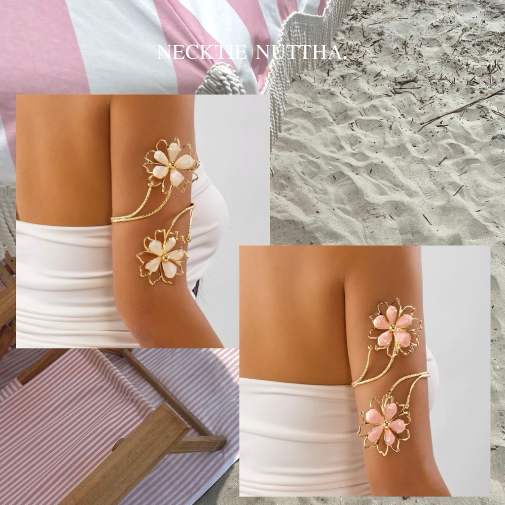 ˖°𓇼 กำไลต้นแขน-ดอกไม้| Summer Bracelets ୨୧ | พร้อมส่ง กำไลต้นแขน แฟชั่น สายฝอ