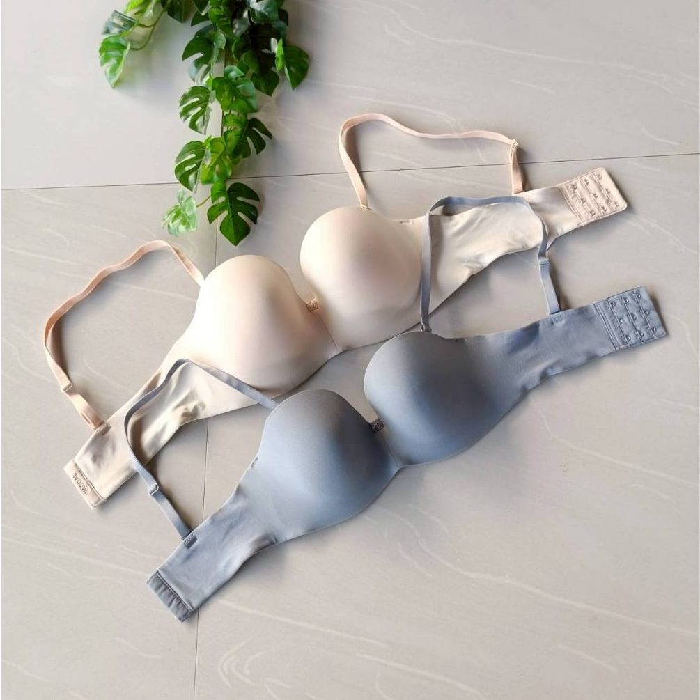 💖 Wacoal รุ่น WB7872  (งานตัดป้ายห้อย) 💖  บราเสริมโครง ทรงครึ่งเต้า ฟองบาง เต้าเนียนสวย กระชับทรง