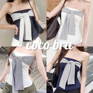 🌸พร้อ​มส่ง🌸เสื้อเกาะอกผู้หญิง เสื้อครอปทรงรัดรูป เซ็กซี่แฟชั…