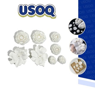 USOQ รองเท้า Charm ชุด 8 ชิ้น ดอกกุหลาบขาว สามารถ DIY แยกชิ้นส่วนได้