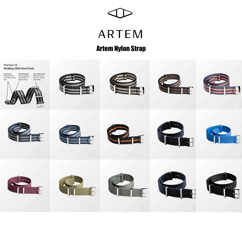 สายนาฬิกาแบบผ้านาโต้ รุ่น Artem Nylon Watch Strap