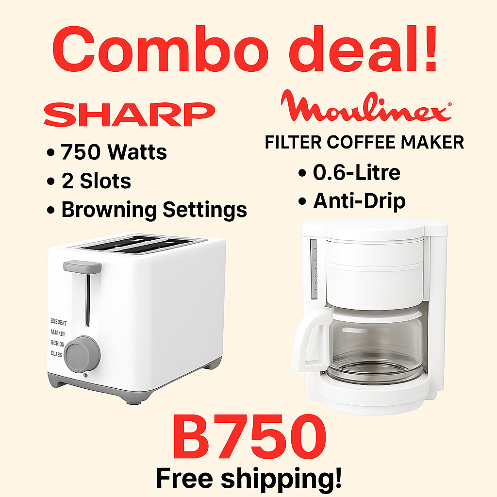 เครื่องปิ้งขนมปัง SHARP รุ่น KZ‑2S04 และ เครื่องชงกาแฟดริป Moulinex รุ่น HELIORA