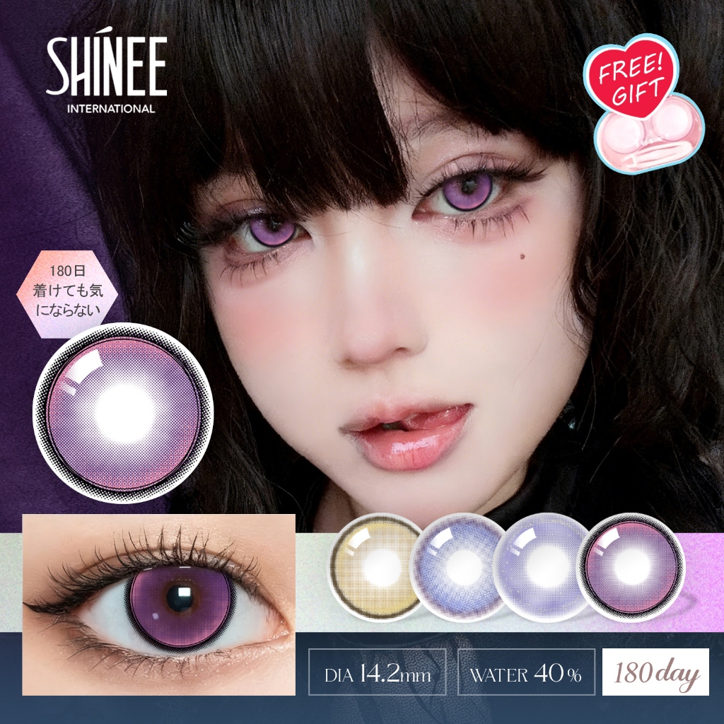 【Purple Series】shinee คอนแทคเลนส์ Seductive Violet/ Dream Purple ตาใหญ่ ลายฮิต ขายดีมาก DIA14.5mm ,HC862-4