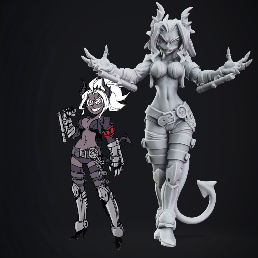 Helltaker Judgment Garage Kit โมเดลงานดิบไม่ทำสี