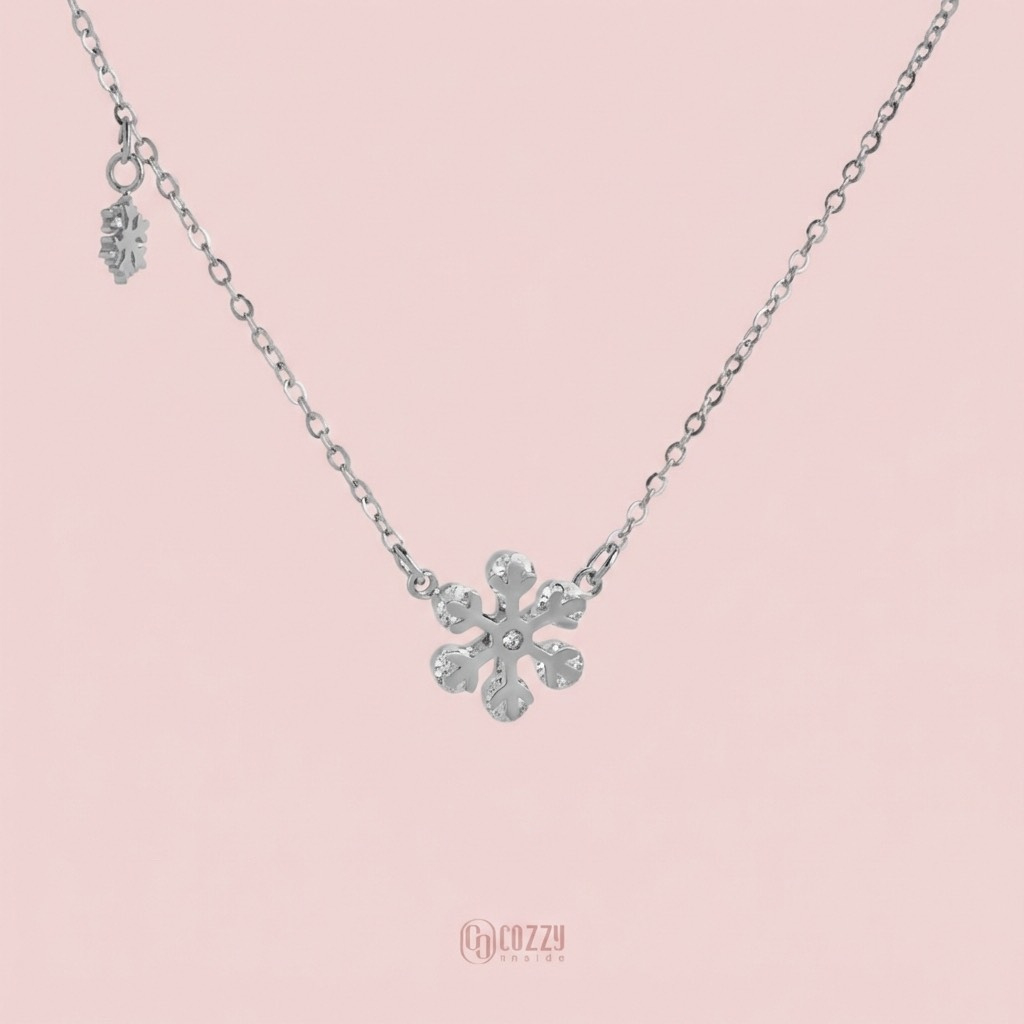 CozzySayido สร้อยจี้Snowflakeเพชร ใส่เองหรือแทนของขวัญ ใส่ลงทะเล โดนน้ำหอม ใส่อาบได้สร้อยไม่ขาดง่าย