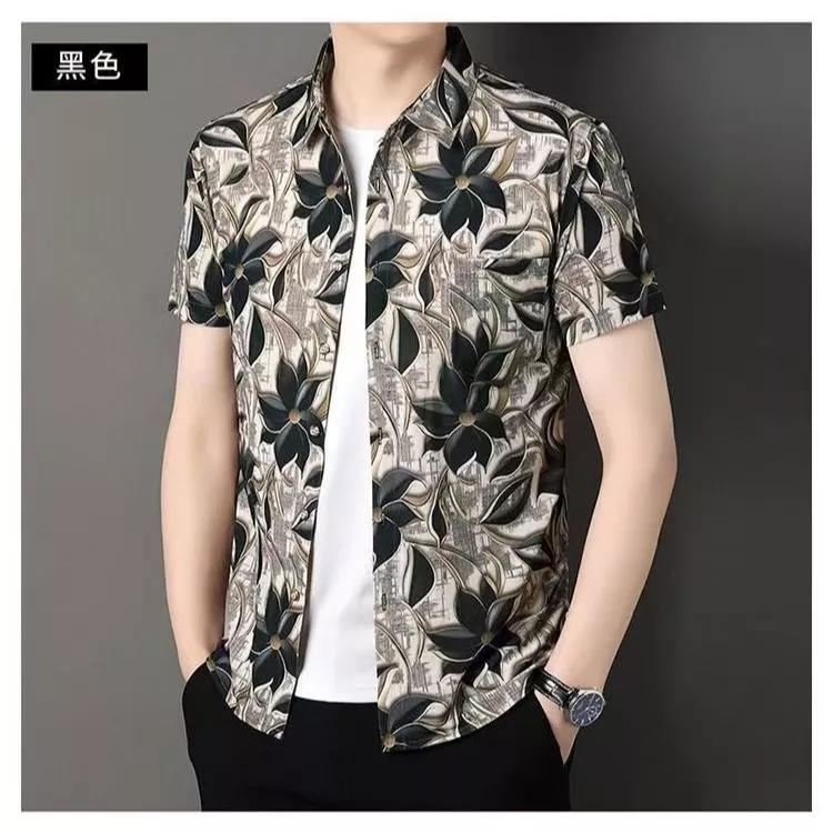 เสื้อลายดอกไม้ฮาวาย แขนสั้น ผู้ชาย M-3XL thumbnail 4