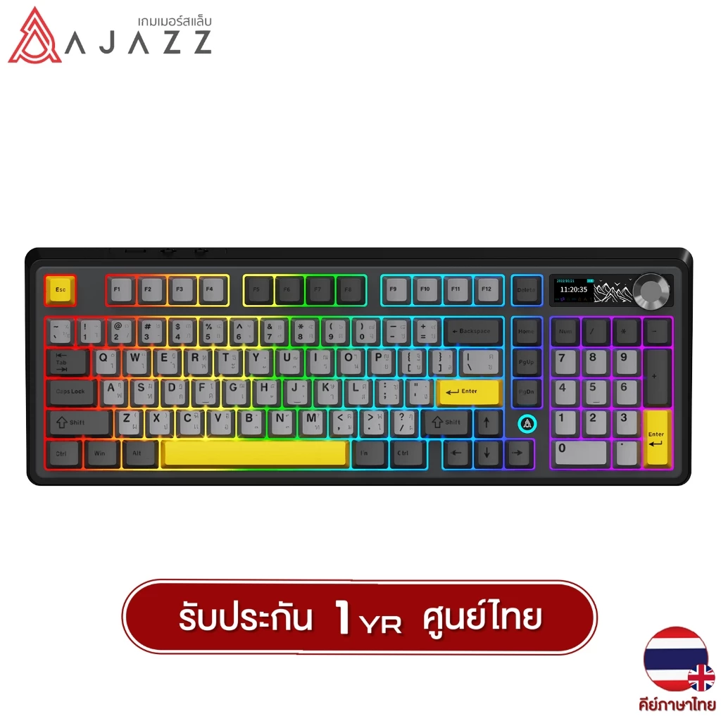 AJAZZ AK980V2 Gasket Tri-Mod Maila Switch Mechanical Keyboard คีย์บอร์ดไร้สาย