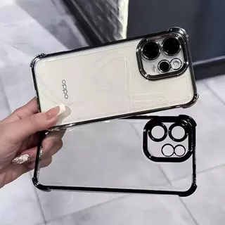 เคสใส ขอบสี กันเลนส์กล้อง สำหรับOppo Reno16 Pro Reno16F Reno15 Reno15Pro Max Reno15F กันกระแทก