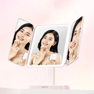 MEIYU ชุดเครื่องสำอาง 14 ชิ้น ชุดของขวัญครบชุด เหมาะสำหรับแฟนสาว ได้แก่ ลิปสติก แป้ง น้ำหอม และกระจกแต่งหน้าพร้อมไฟ LED