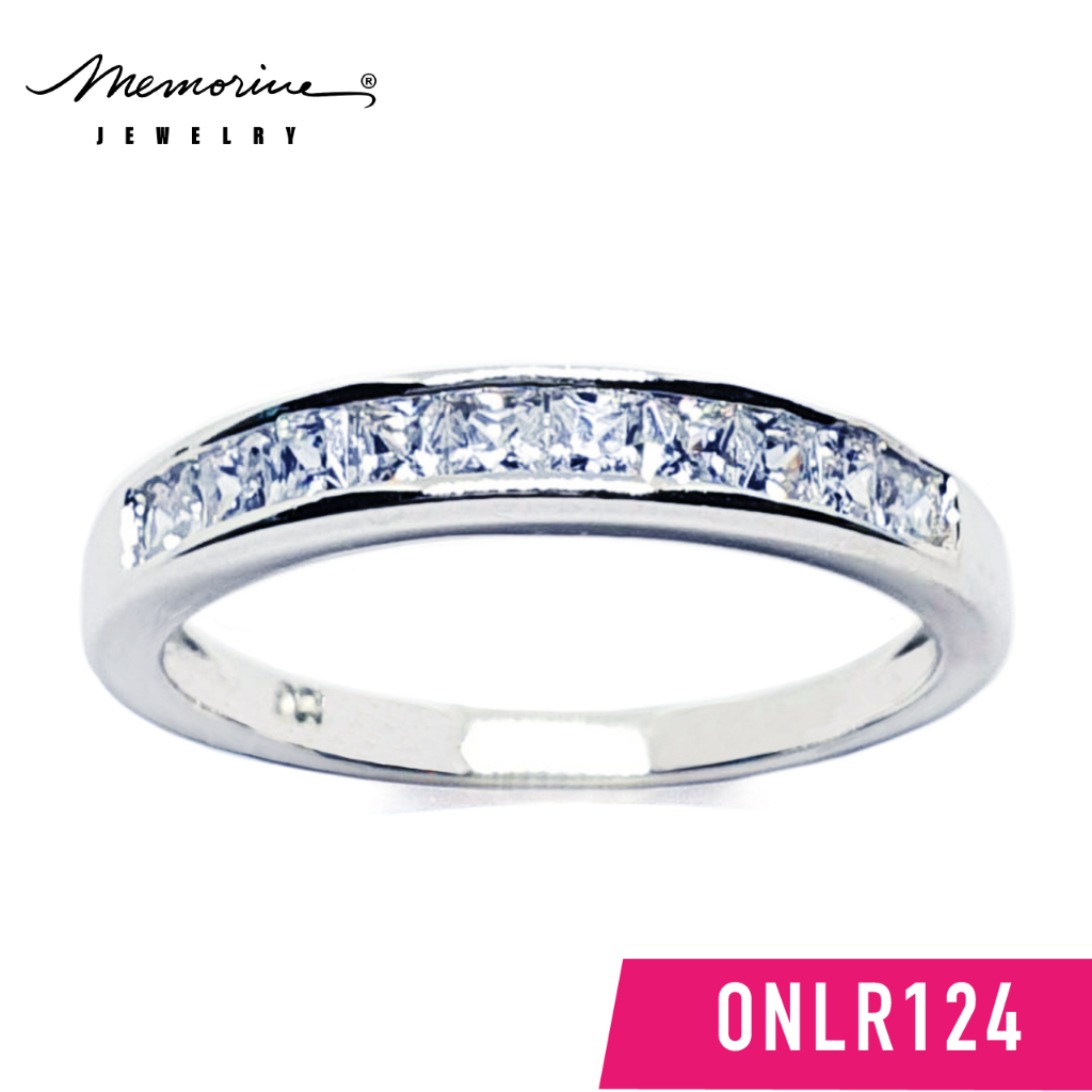 Memorine Jewelry แหวนเงินแท้ 925 ฝังเพชรสวิส (CZ) : ONLR124