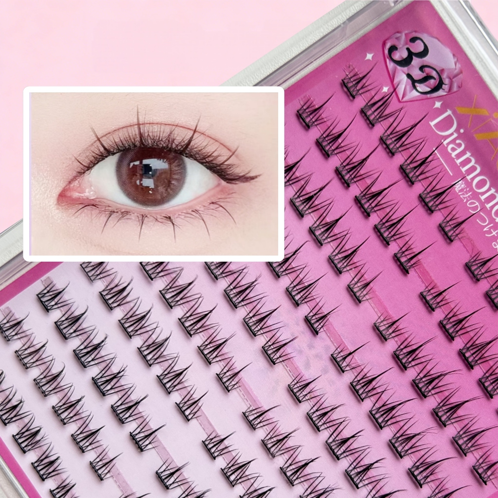 xiaoemo ขนตาปลอมไม่ต้องใช้กาว ติดง่ายใน 3 วิ  ดูเป็นธรรมชาติขนตาปลอมใส่ทำงาน | ไม่เวอร์