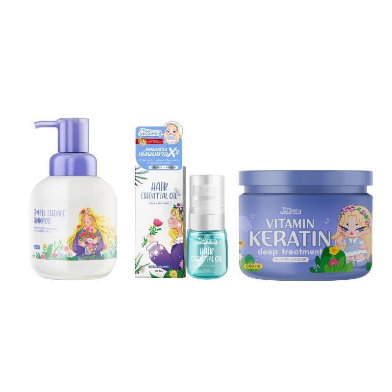 Livetined ชุดแชมพู 200ml+คอนดิชั่นเนอร์ 500ml+น้ำหอมผม 30ml