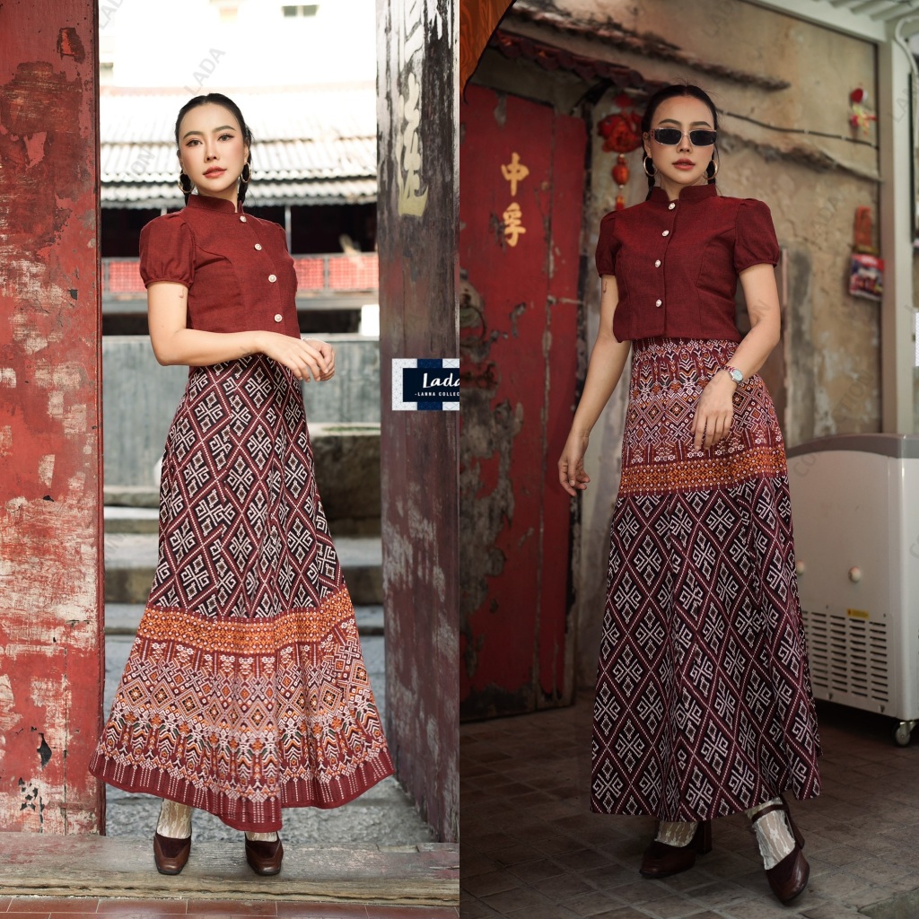 เซ็ทลายขอรอบเพชรเสื้อแขนตุ๊กตาและกระโปรงทรง8ชิ้นผ้าฝ้ายพิมพ์ลาย