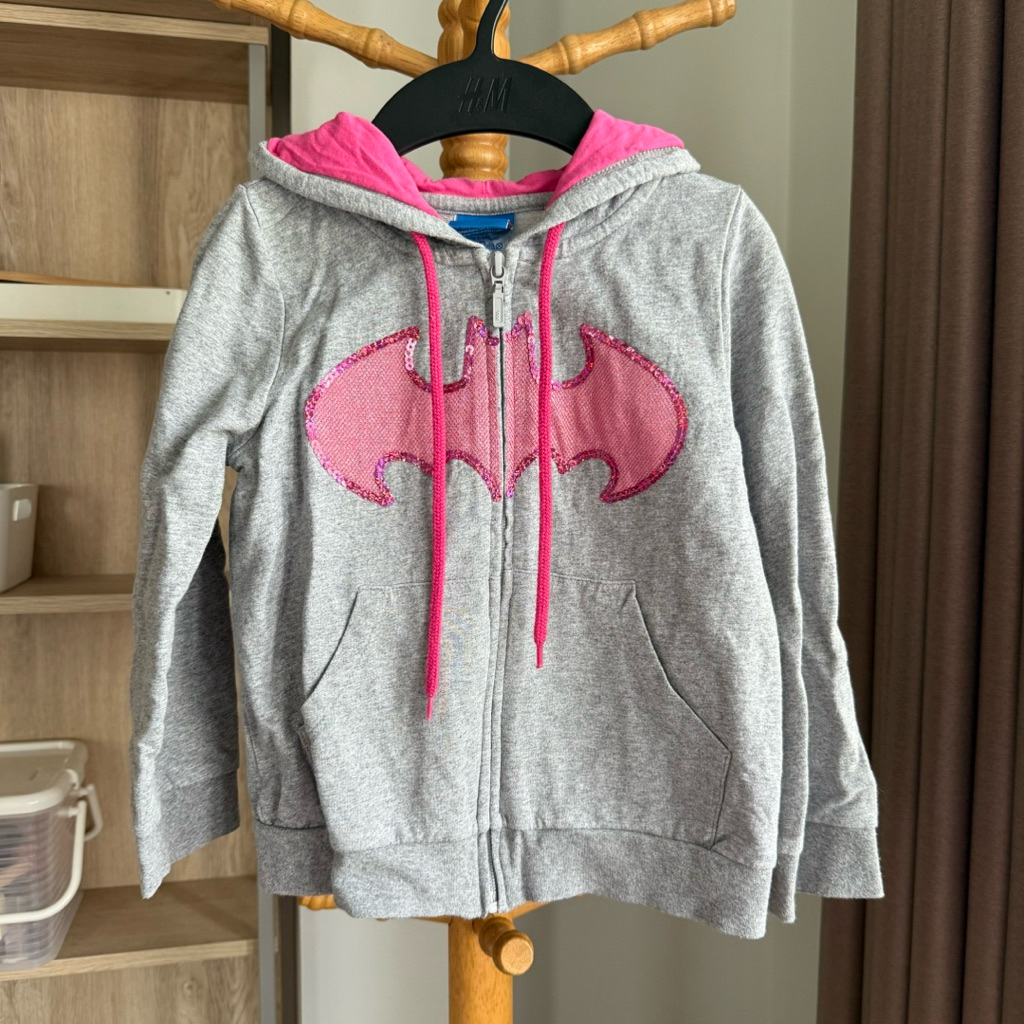 ส่งต่อ เสื้อแขนยาว เสื้อกันหนาว DC Superhero Girl Hoodie Jacket สีเทา Size 120