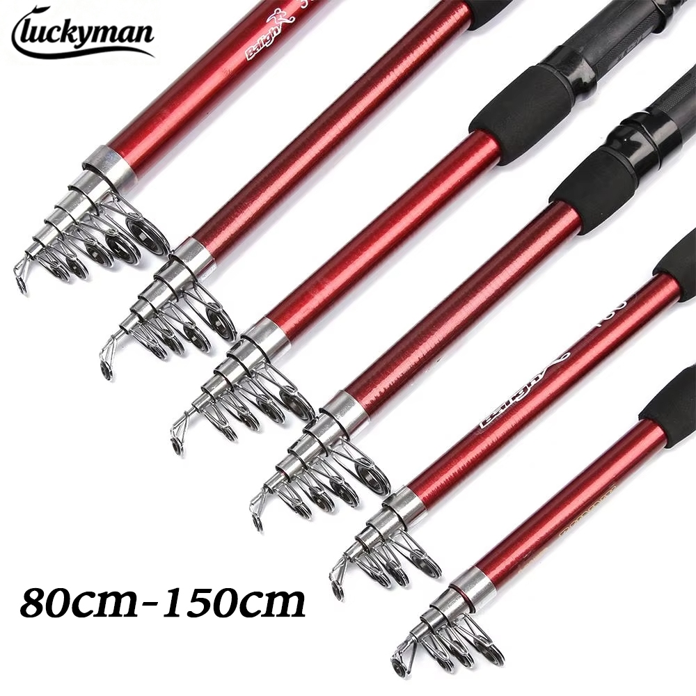 LUCKYMAN คันเบ็ดตกปลาแบบยืดหดได้นี้ออกแบบมาโดยเฉพาะสำหรับการตกปลาในทะเลลึก มีน้ำหนักเบา พกพาสะดวก และเหมาะสำหรับเด็ก