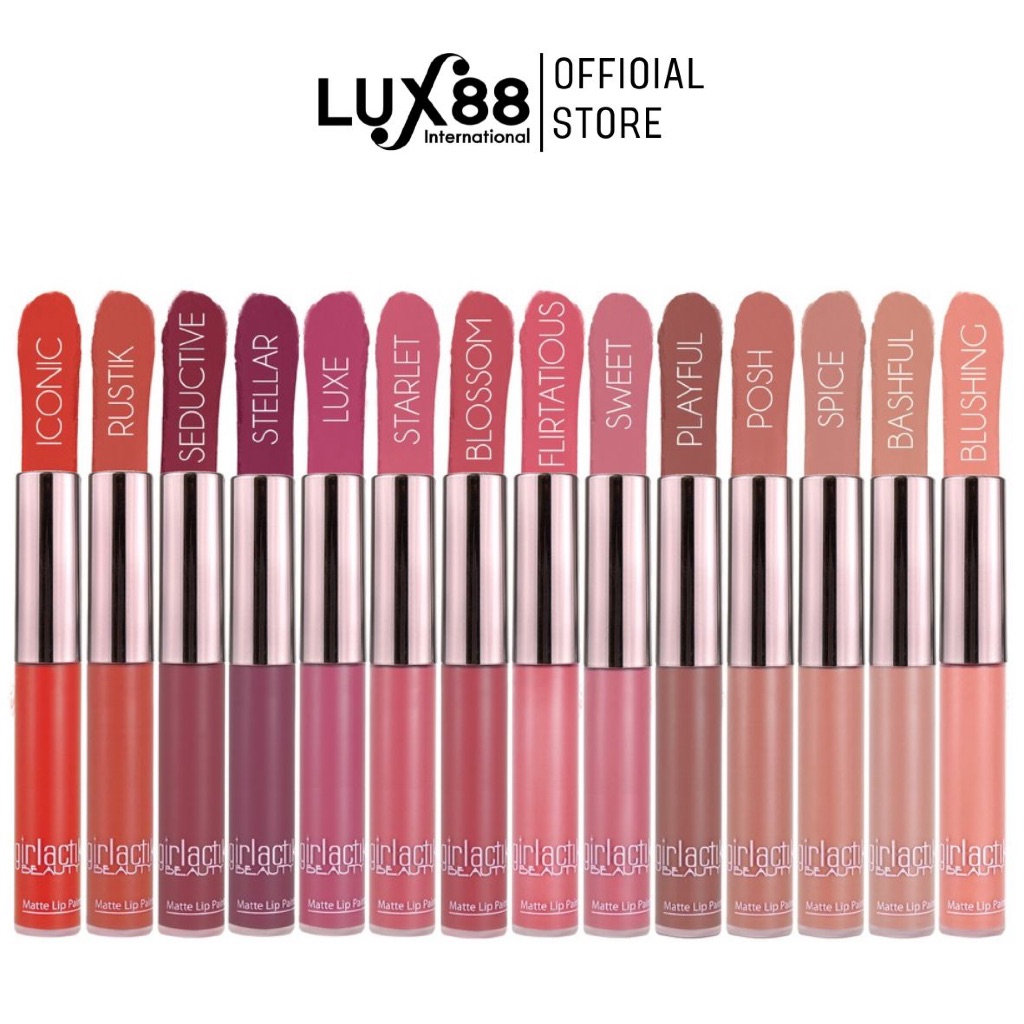 ขายดี Girlactik  Matte Lip Paint ลิควิดลิปสติคจากฮอลลีวู้ด ของแท้100% ลิปแมทเนื้อนุ่มปากไม่แห้ง