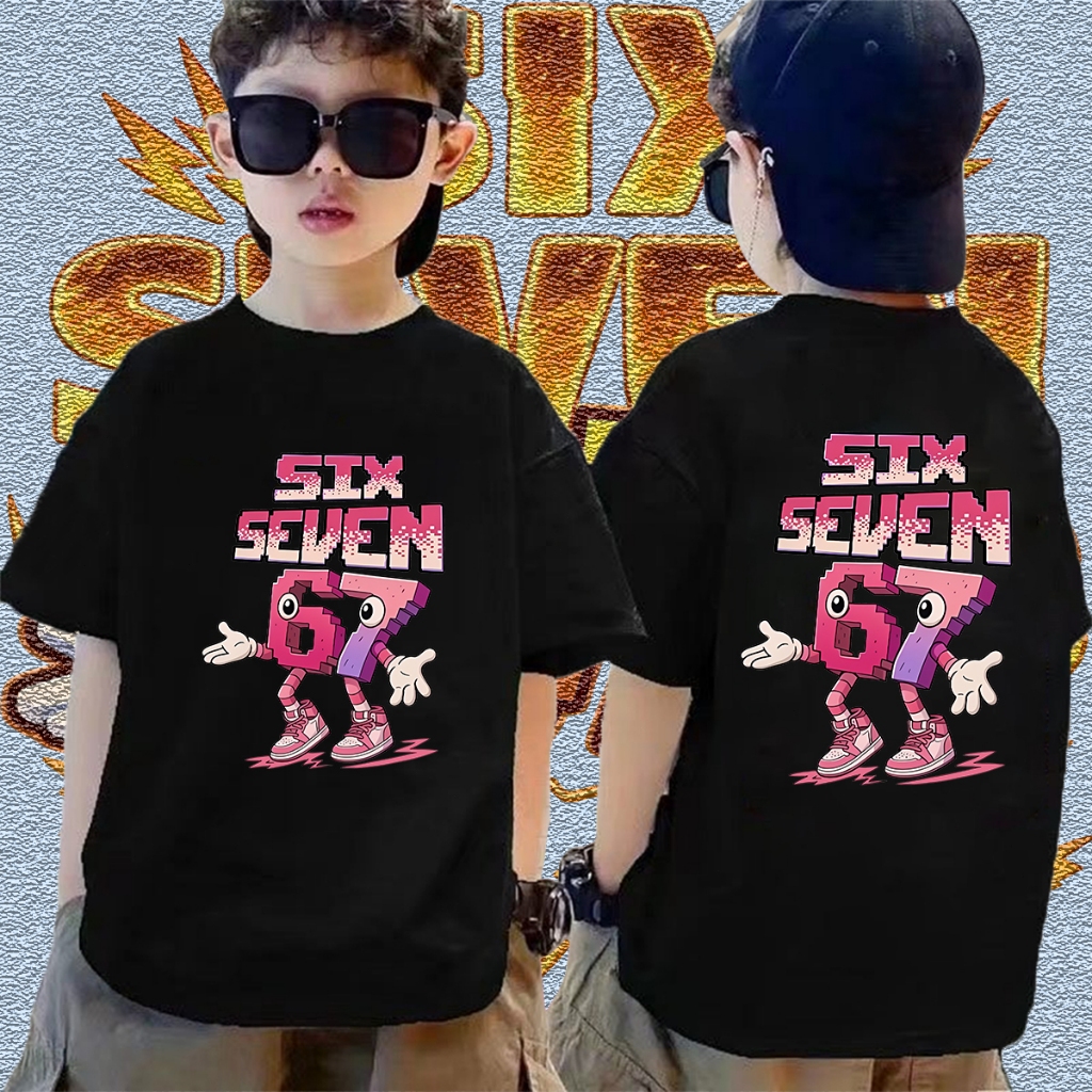 children's clothing | เด็ก เสื้อยืด SIX SEVEN 67 ROBLOX Kids T-shirt  100CM-150CM จัดส่งภายใน 3-7 วั