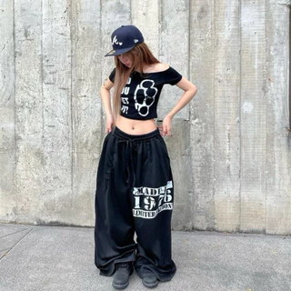 (Zanvis )Baggy sweatpants กางเกงขายาวผ้าวอร์มยืด S-2XLใส่ได้