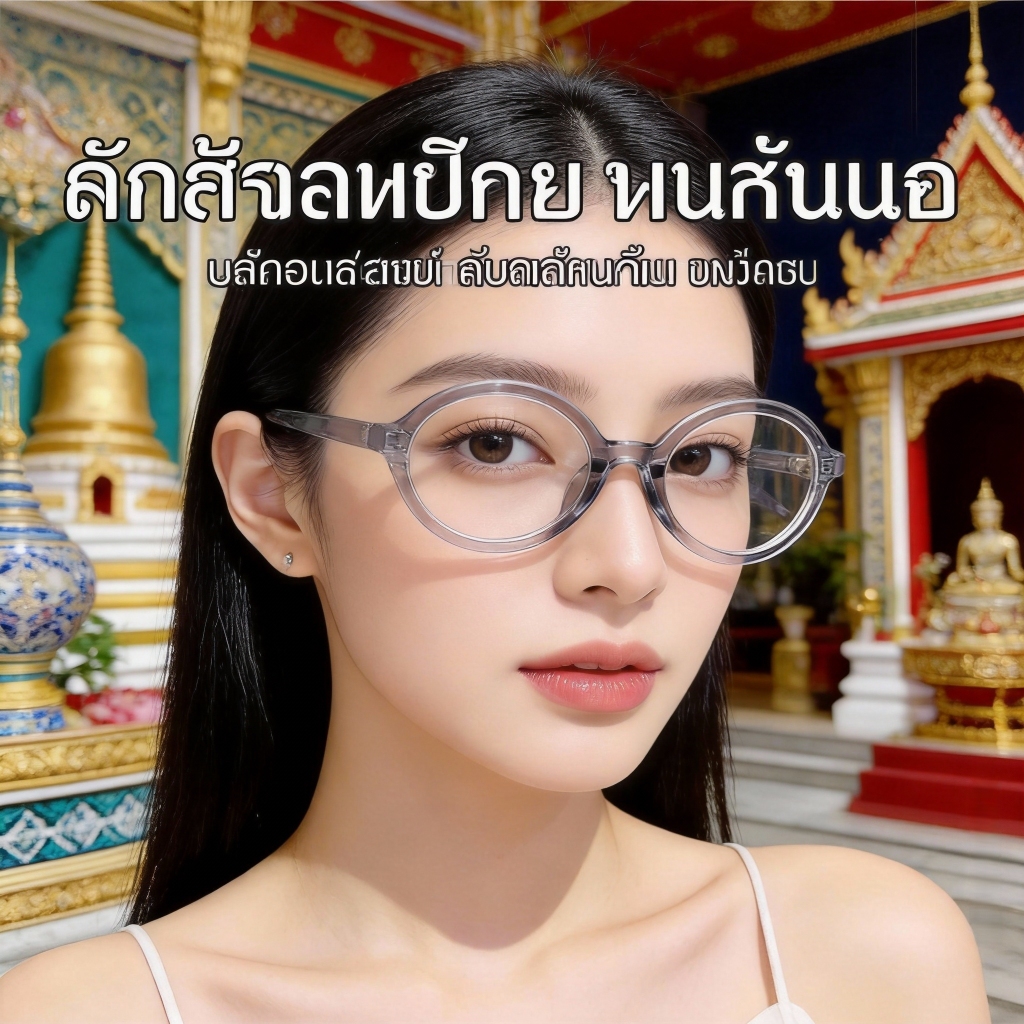 แว่นตากรองแสงสีฟ้า กรอบเล็กรูปไข่สไตล์วินเทจ ป้องกันรังสี ลดความเมื่อยล้าดวงตา