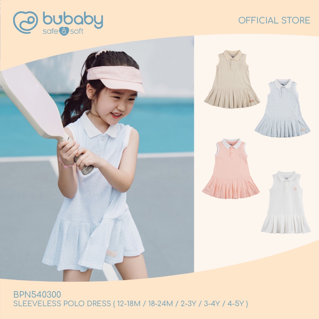 BU Baby ชุดเดรสโปโลใยไผ่ นุ่ม ยืด ระบายอากาศดี เด็ก 1-5 ปี Ponie Tennis Collection / Sleeveless Polo Dress / BPN540300