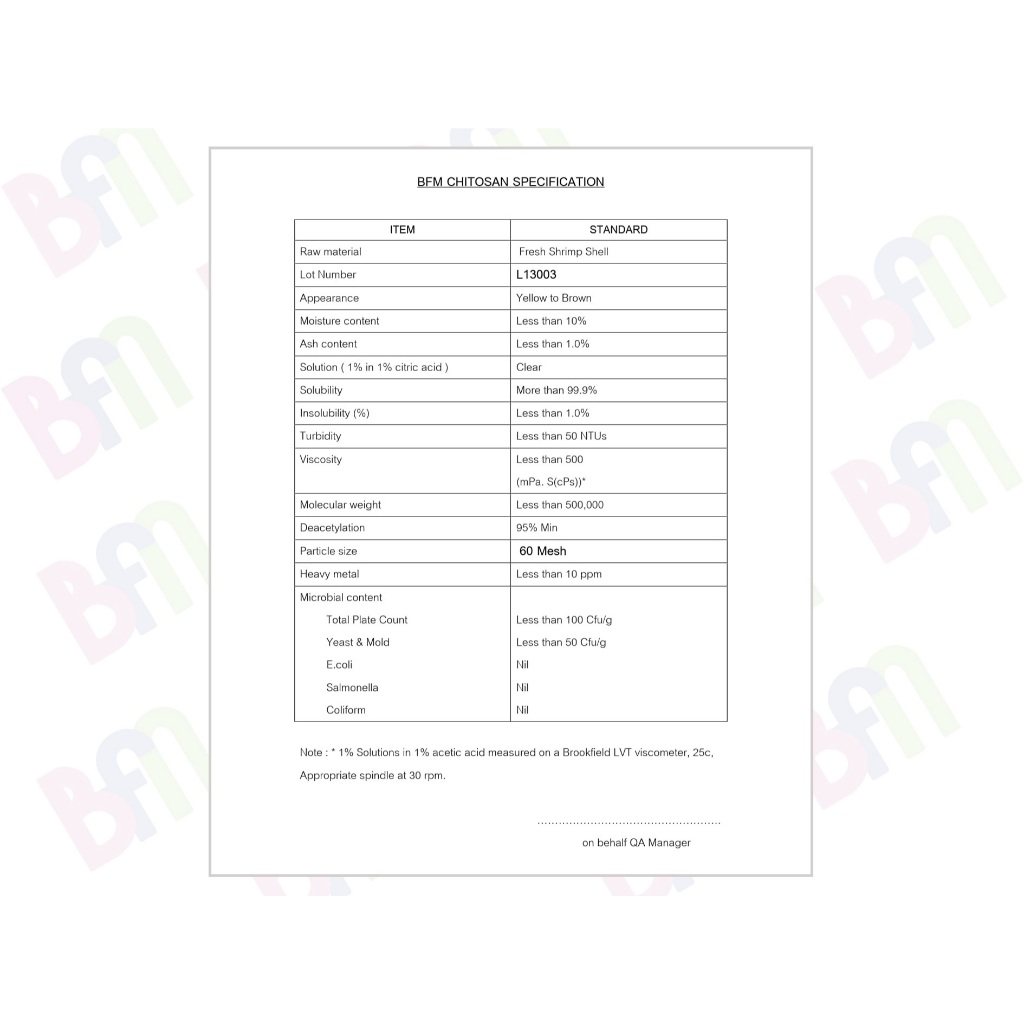 ไคโตซานผง Food grade เพื่อการทดลองและงานวิจัย สกัดมาจากเปลือกกุ้ง MW น้อยกว่า 500,000  ขนาดบรรจุ 50 กรัมต่อซอง - รูปที่ 3