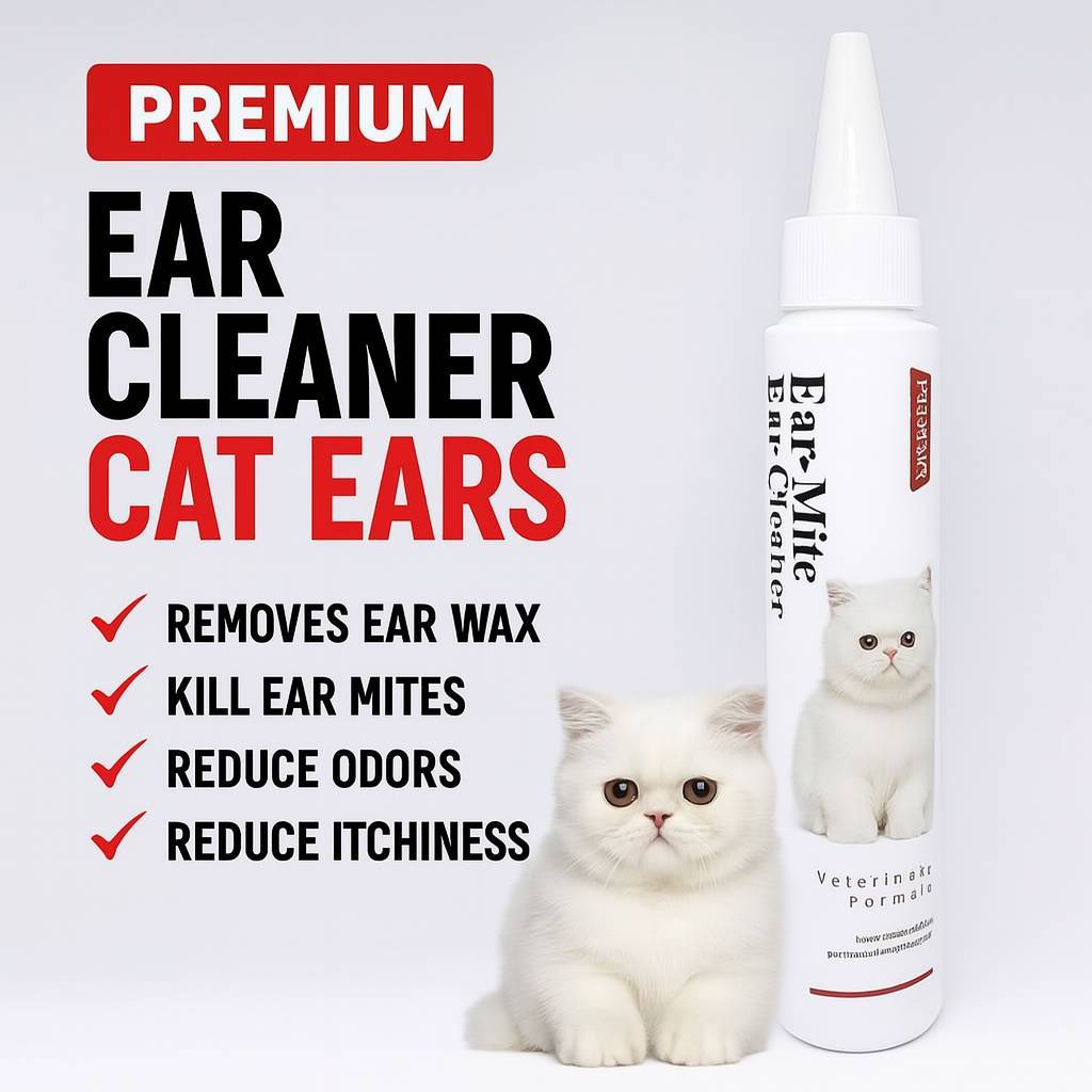PETSMILE น้ำยาเช็ดหูแมวพรีเมี่ยมออร์แกนิก (100ml)ใช้ได้ทุกวัน