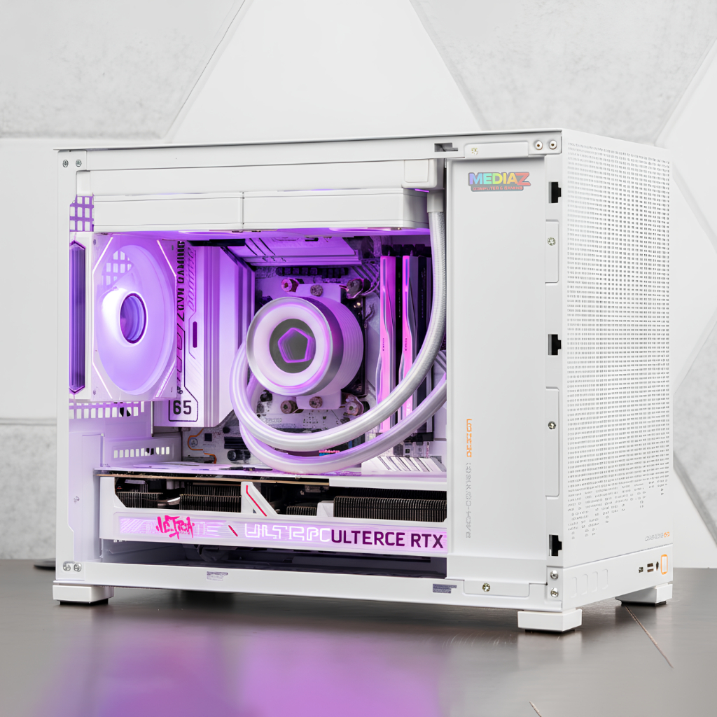 ส่งทันที Jonsbo D32 STD ฺWhite MicroATX Media Z Computer Case เล็กเตี้ย หรู รับการ์ดจอ3พัดลม ชุดน้ำ2